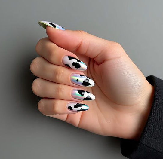 cow print nails