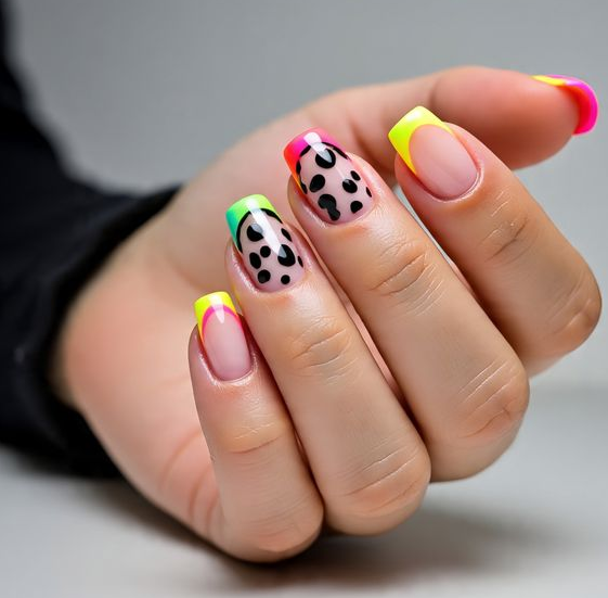 cow print nails