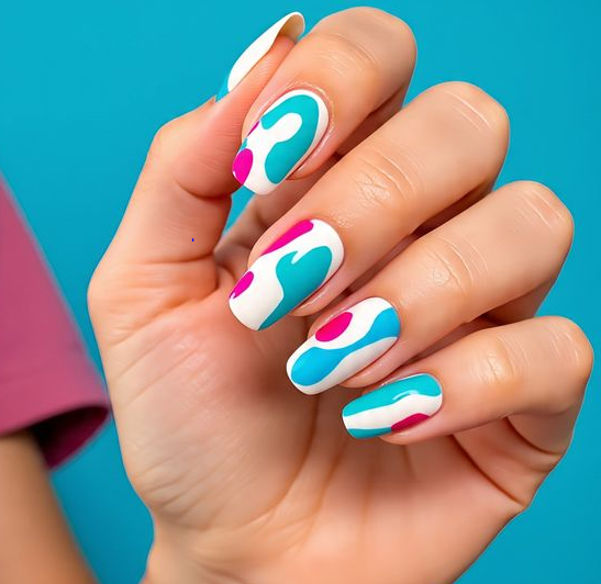 cow print nails
