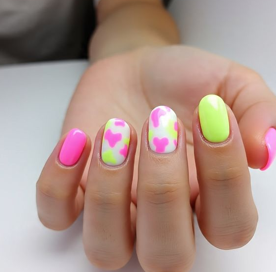 cow print nails