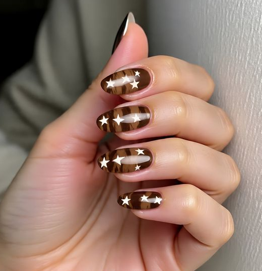 cow print nails