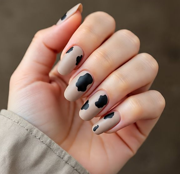 cow print nails