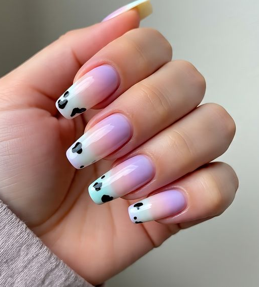 cow print nails