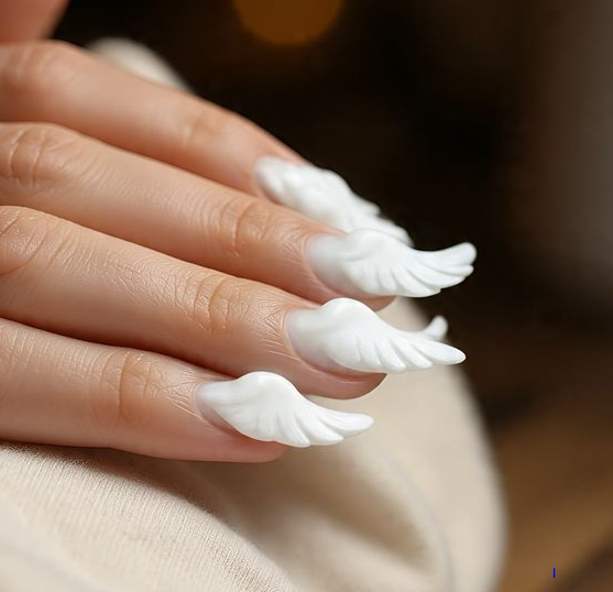 white french tip christmas nails