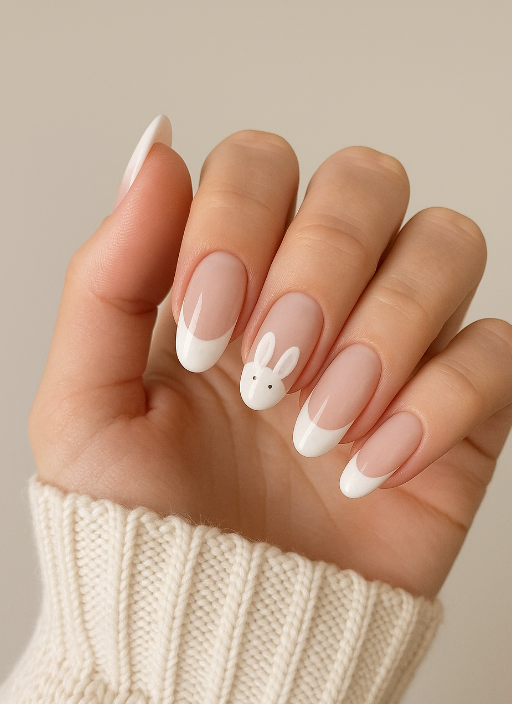 White French Tip Christmas Nails