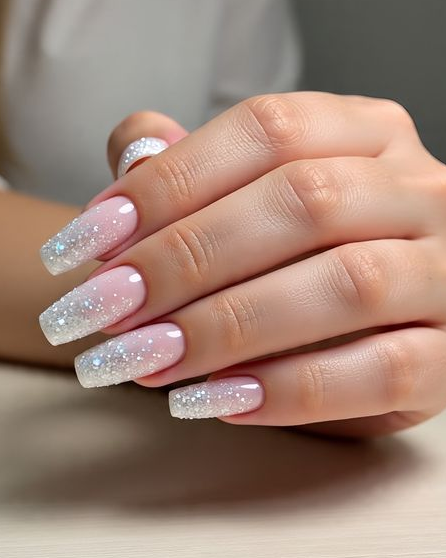 White French Tip Christmas Nails