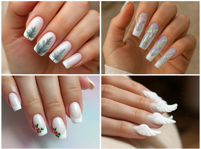 15 White French Tip Christmas Nails Everyone Will Stare At