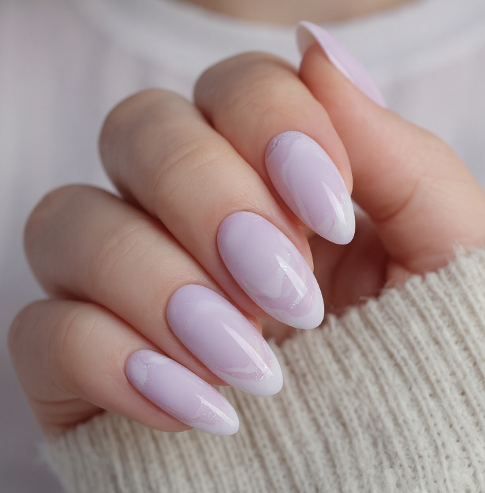 purple marble nails