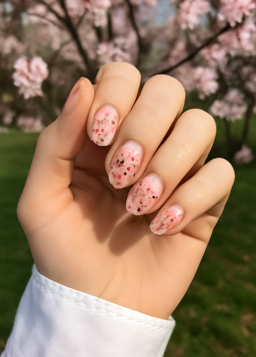 cherry red nails