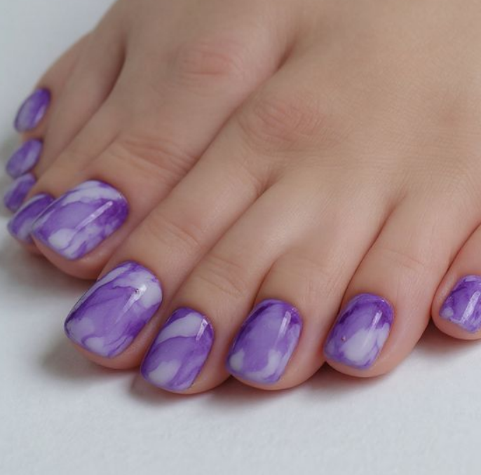 purple toe nail designs