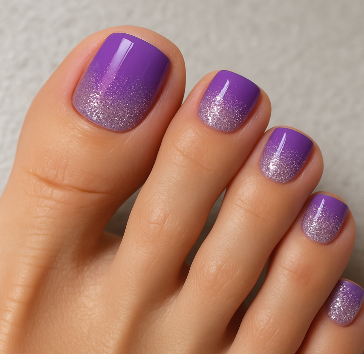 purple toe nail designs