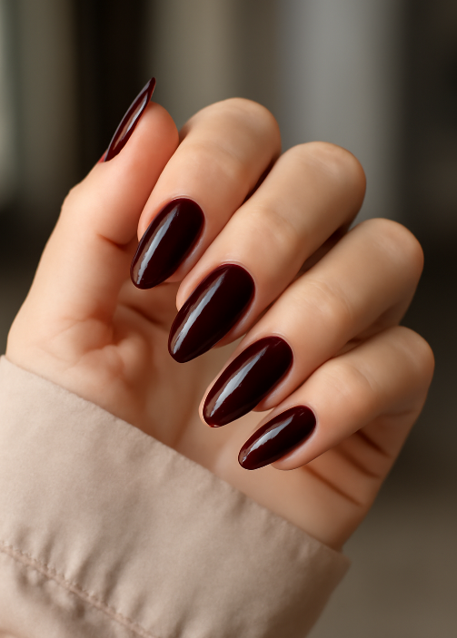cherry red nails
