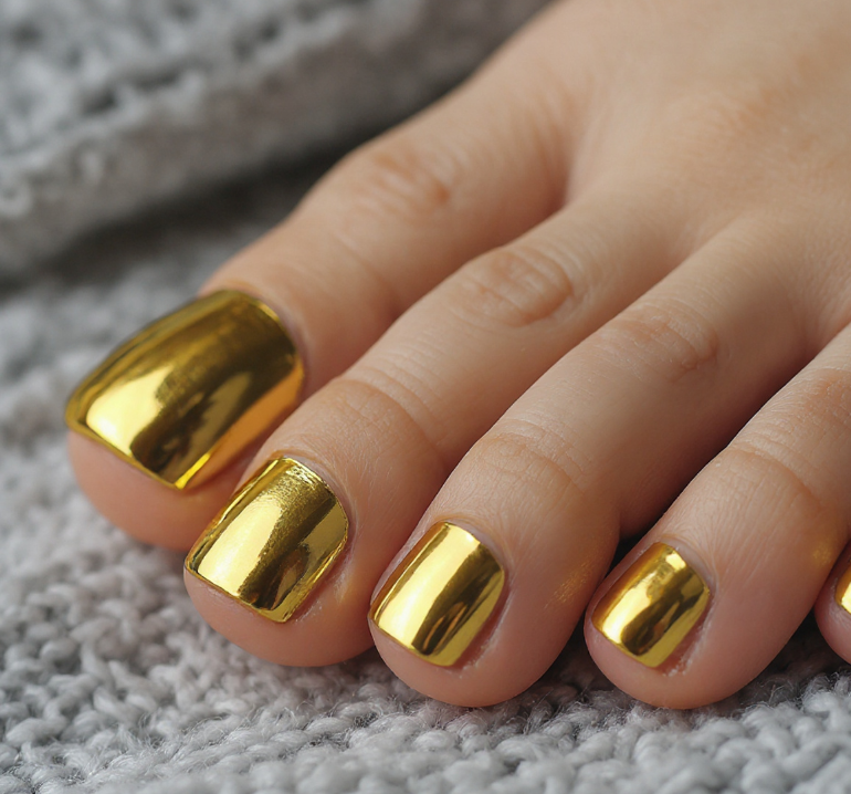 chrome toe nails