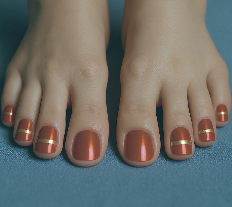 chrome toe nails