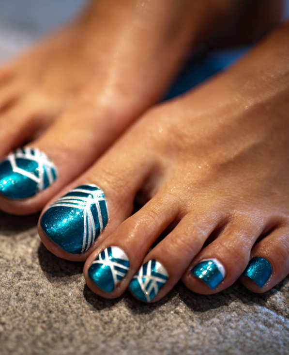 chrome toe nails