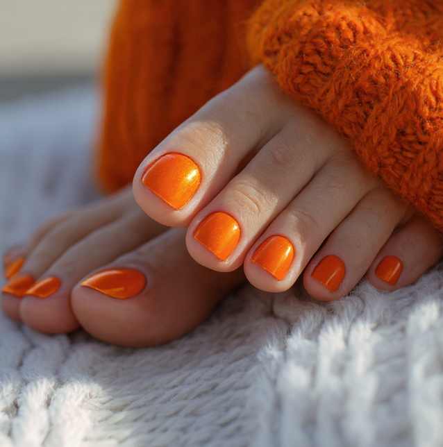 chrome toe nails