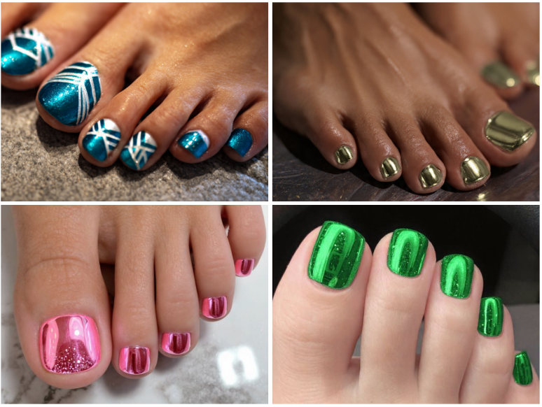 15 Stunning Chrome Toe Nail Designs You Must Try in 2025