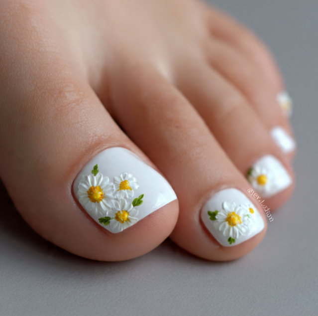 white toe nails