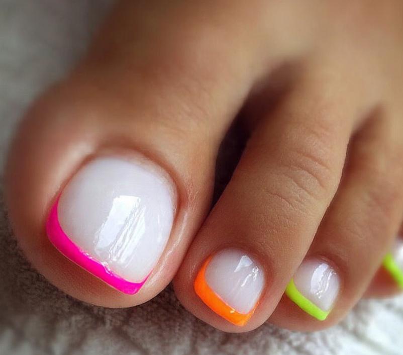 white toe nails
