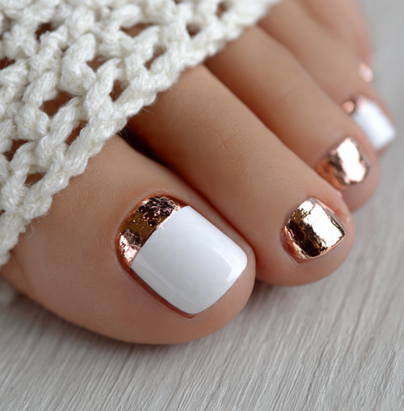 white toe nails