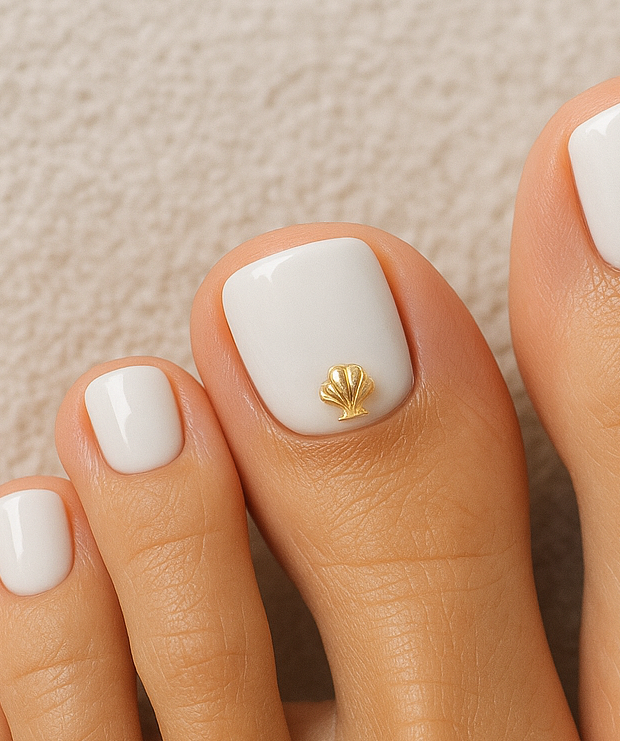 white toe nails
