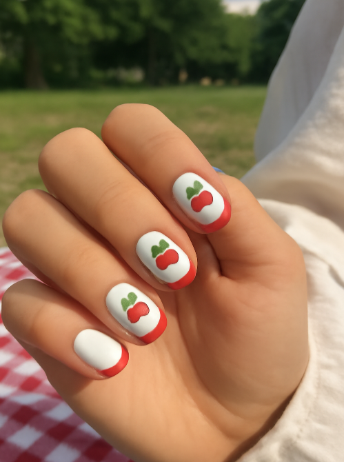 cherry red nails