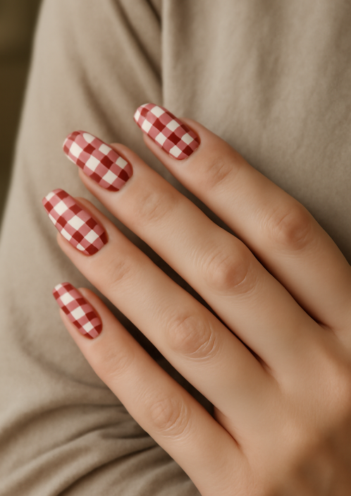 cherry red nails