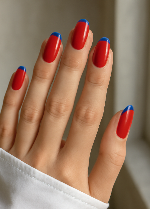 cherry red nails