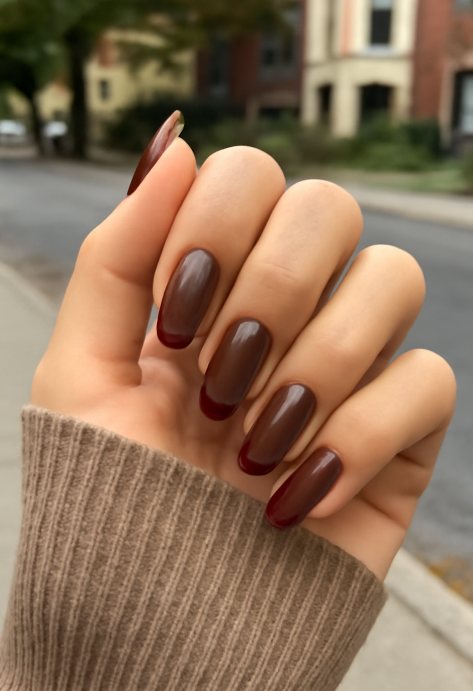 cherry red nails