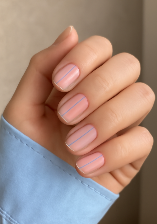 pink and blue nails