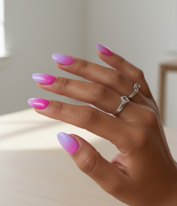 purple ombre nails