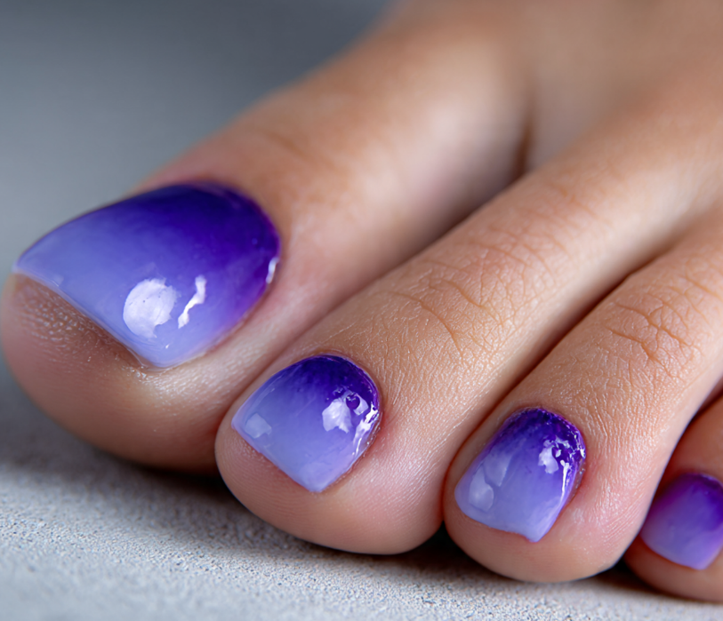ombre toe nails