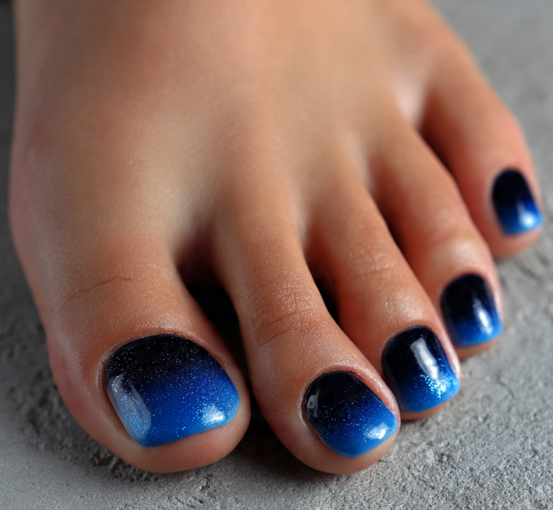 ombre toe nails