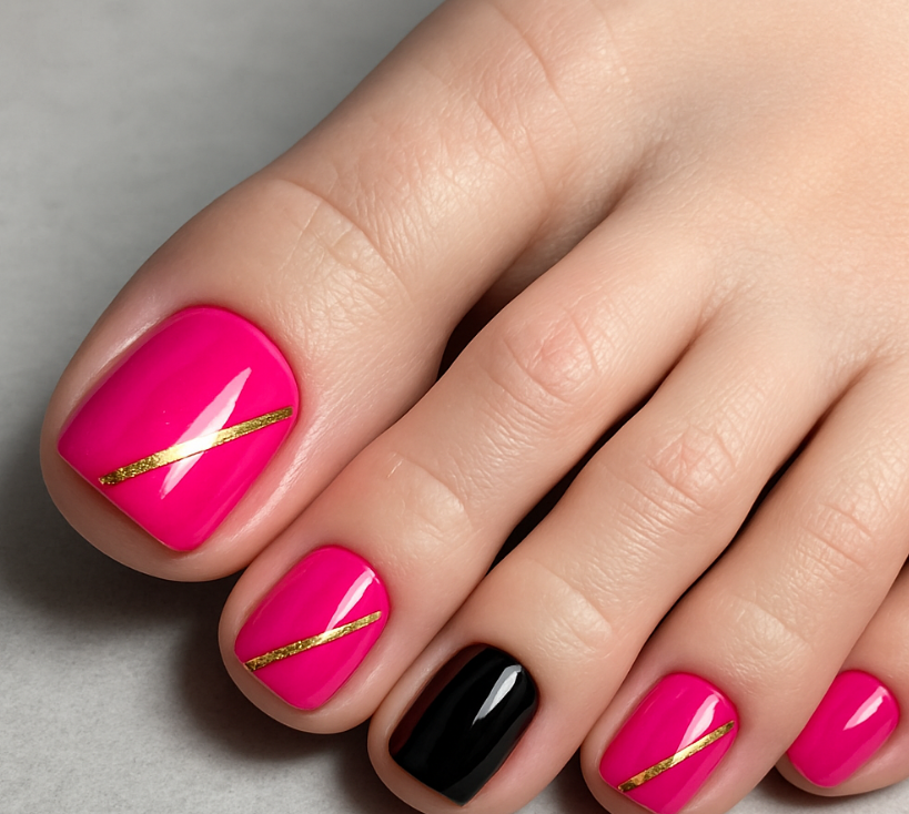 pink toe nails