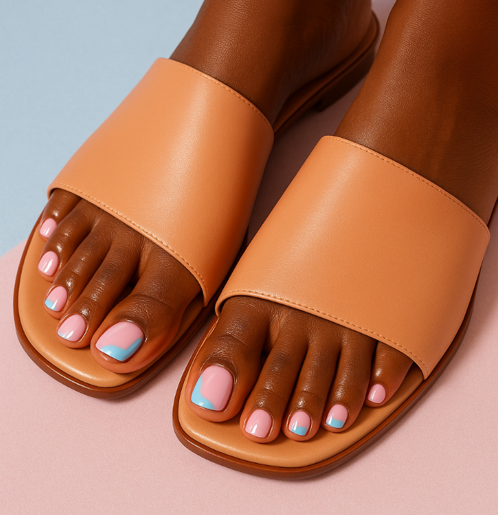 pink toe nails