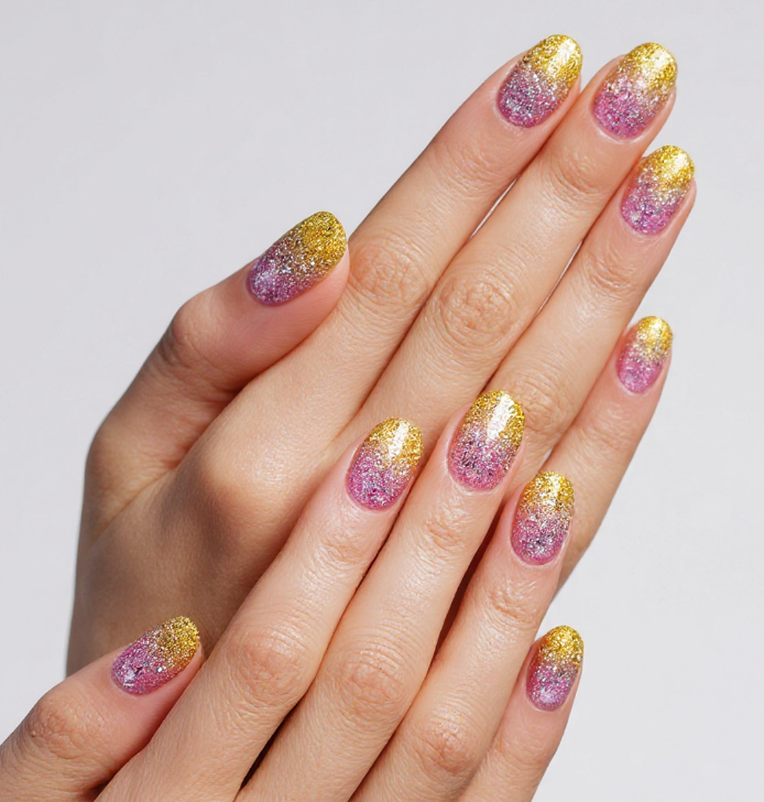 yellow ombre nails