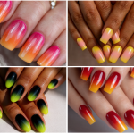 yellow ombre nails