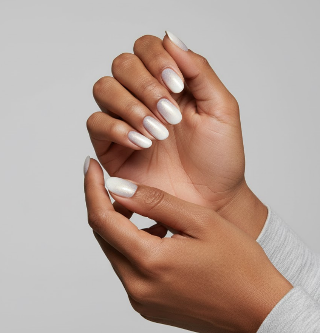 white ombre nails