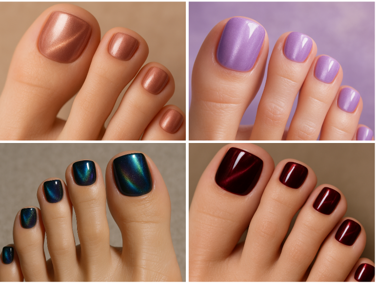 15 Cat-Eye Toe Nail Designs You’ll Need to Try Right Now