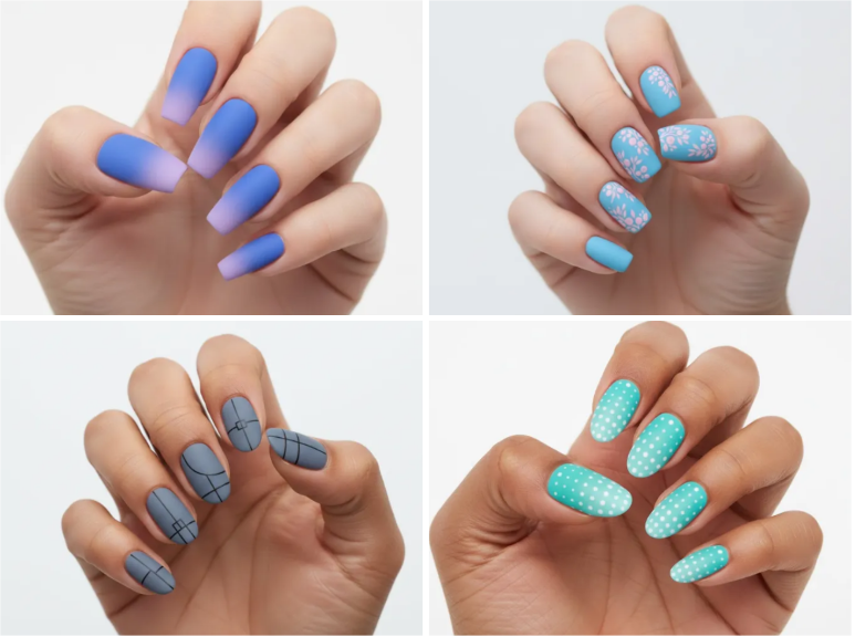15 Matte Blue Nail Styles You Must Try for a Modern Look