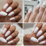 matte white nails