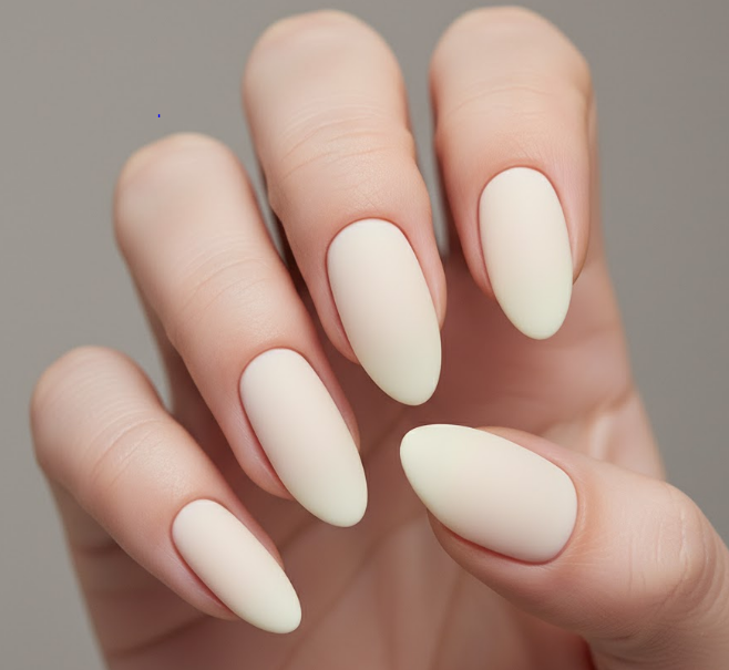nude matte nails