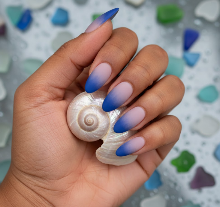 matte ombre nails