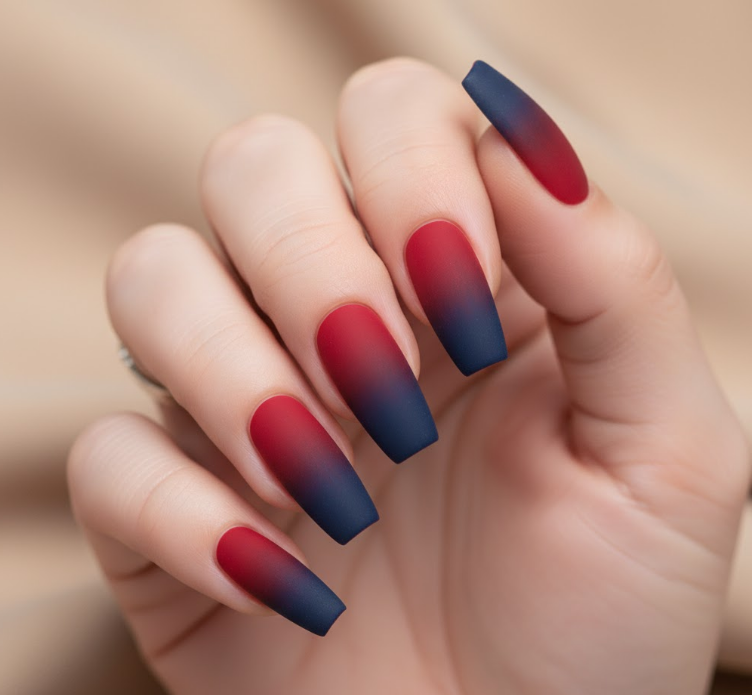 matte ombre nails