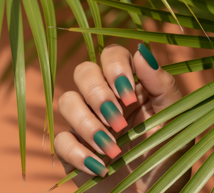 matte ombre nails