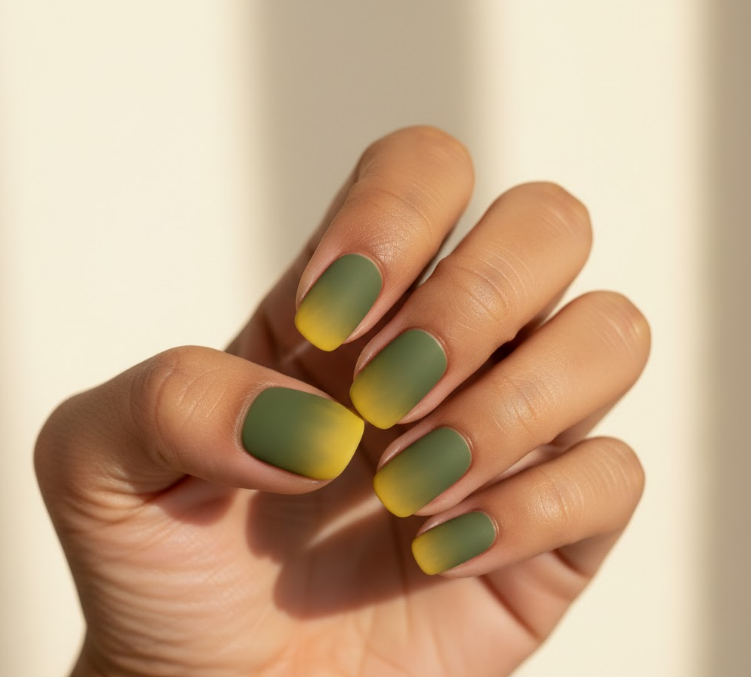 matte ombre nails