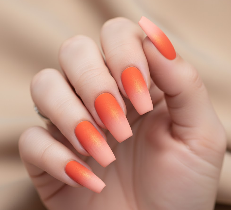 matte ombre nails