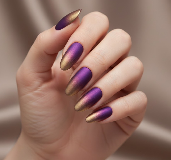 matte ombre nails