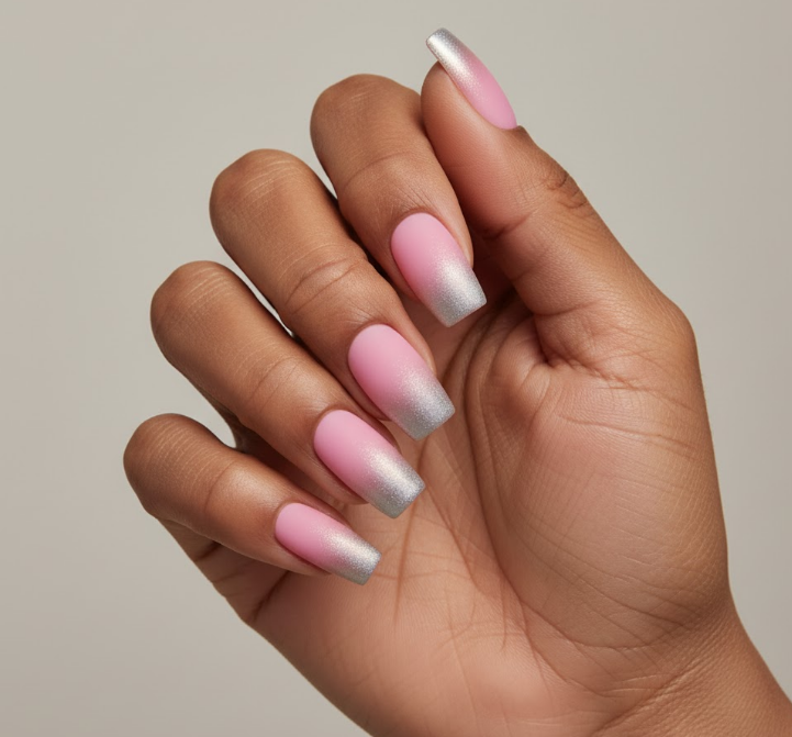 matte ombre nails
