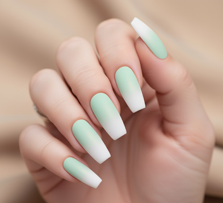matte ombre nails